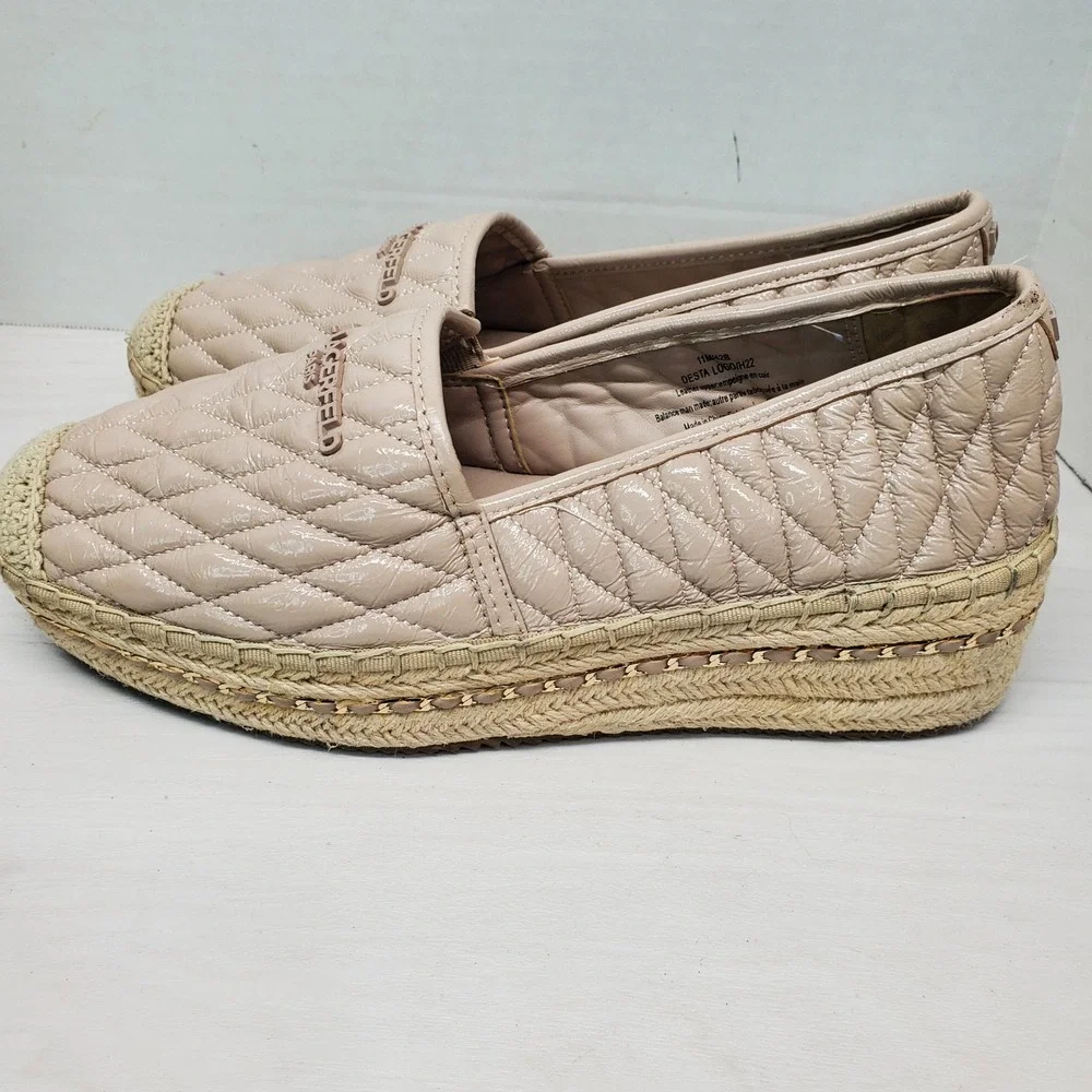 Karl Lagerfeld Paris‎ Quilted Patent Espadrille Flats Slip On Shoes Women 11M
